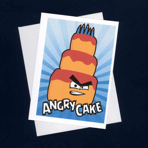 Angry Cake Card by Wilde Designs