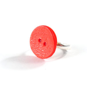 Red Button Ring by Wilde Designs