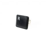 Letter R Adjustable Upcycled Keyboard Ring by Wilde Designs