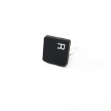 Sideways Letter R Adjustable Upcycled Keyboard Ring by Wilde Designs