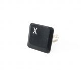 Letter X Adjustable Upcycled Keyboard Ring by Wilde Designs