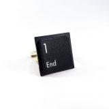 Adjustable Upcycled Keyboard Rings Number One by Wilde Designs