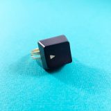 Blocky Arrow Adjustable Upcycled Keyboard Ring by Wilde Designs