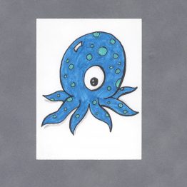 Kawaii Octopus Art Card by Wilde Designs