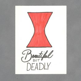 Beautiful but Deadly Art Card by Wilde Designs