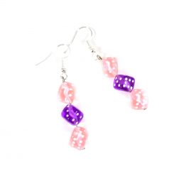 Gamer Gear Earrings in Shades of Pink by Wilde Designs