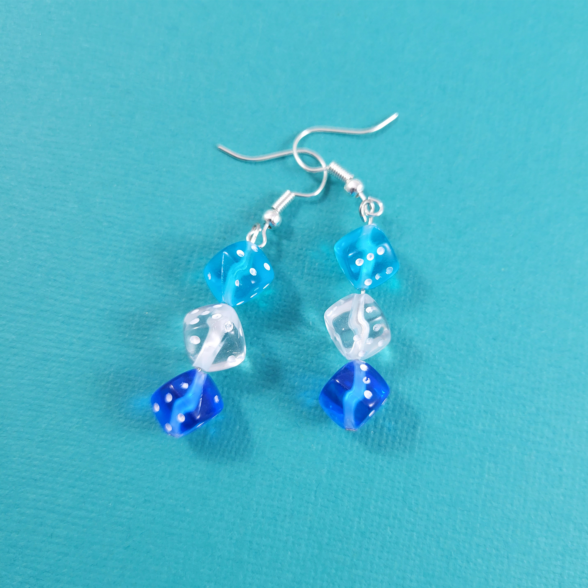 Icy Blue Gamer Gear Earrings by Wilde Designs