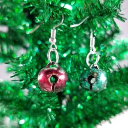 Jingle All the Way Earrings in Red & Green by Wilde Designs