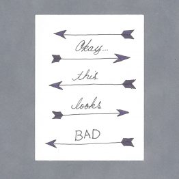This Looks Bad Art Card by Wilde Designs