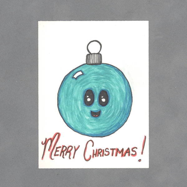 Kawaii Christmas Ball Art Card