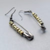 Gold Bead Safety Pin Earrings