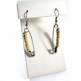 Gold Bead Safety Pin Earrings by Wilde Designs