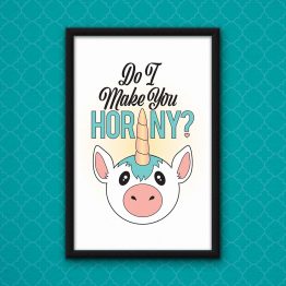 Horny Unicorn poster by Wilde Designs