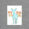 Teal Deer Art Card by Wilde Designs