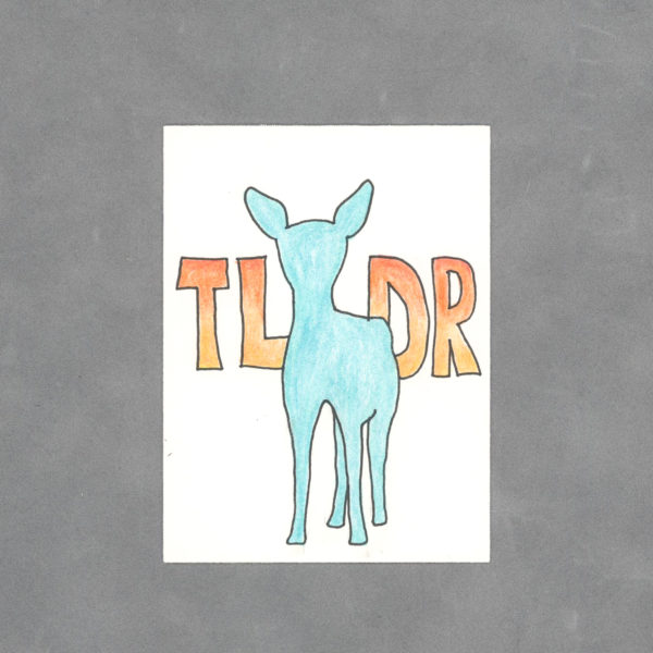 Teal Deer Art Card by Wilde Designs