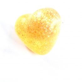 Glittery Yellow Heart Ring by Wilde Designs