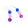 Blue and Soft Pink and Purple Gamer Gear Earrings by Wilde Designs