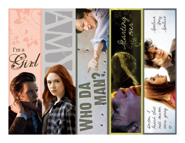 Eleventh Doctor Bookmarks by Wilde Designs