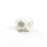 Translucent White Kawaii Rose Earrings by Wilde Designs
