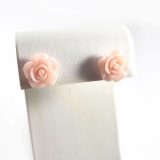 Kawaii Rose Earrings in Light Peach by Wilde Designs
