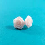 Kawaii Rose Earrings in Light Peach by Wilde Designs