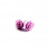 Kawaii Rose Earrings in Light Purple by Wilde Designs