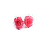 Kawaii Rose Earrings in Neon Pink by Wilde Designs
