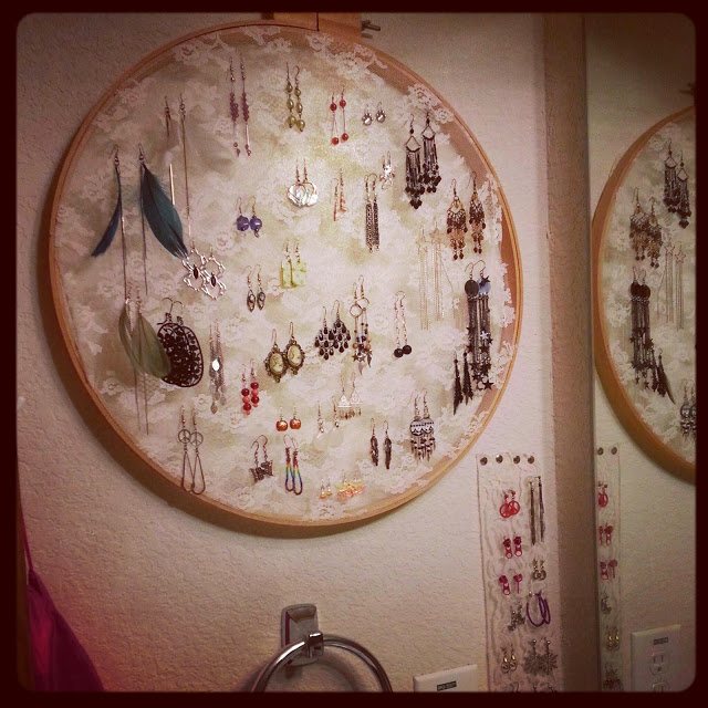 Embroidery Hoop Earring Storage by Wilde Designs