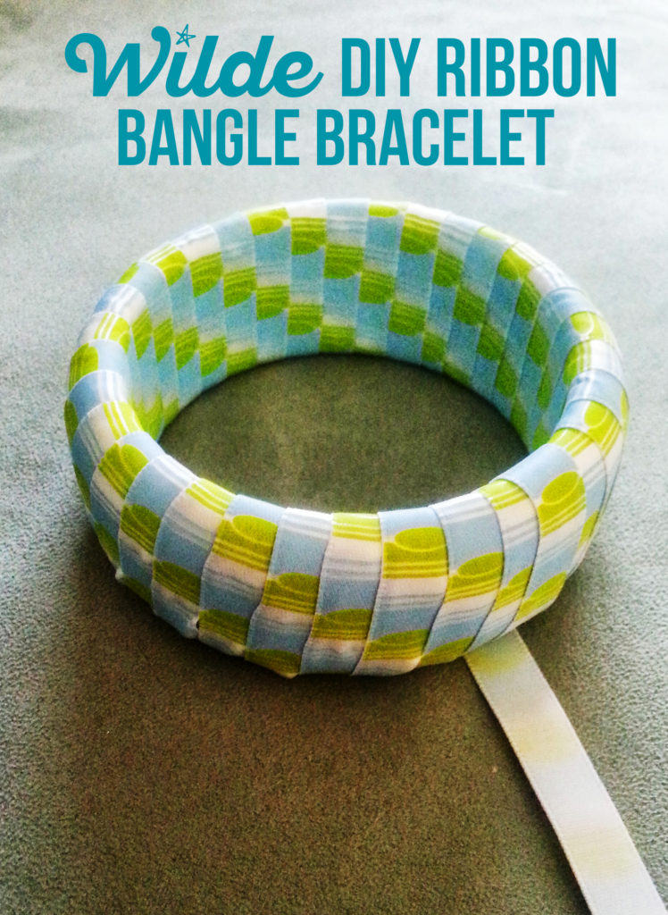 DIY Ribbon Bangle Bracelet by Wilde Designs