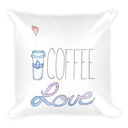 Coffee Love Pillow by Wilde Designs