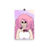Rose Quartz Sugar Skull Poster by Wilde Designs
