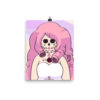 Rose Quartz Sugar Skull Poster by Wilde Designs