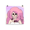 Rose Quartz Sugar Skull Poster by Wilde Designs