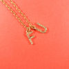FU Humorous Necklace in Gold Bling