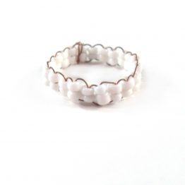 White Bead Ring by Wilde Designs