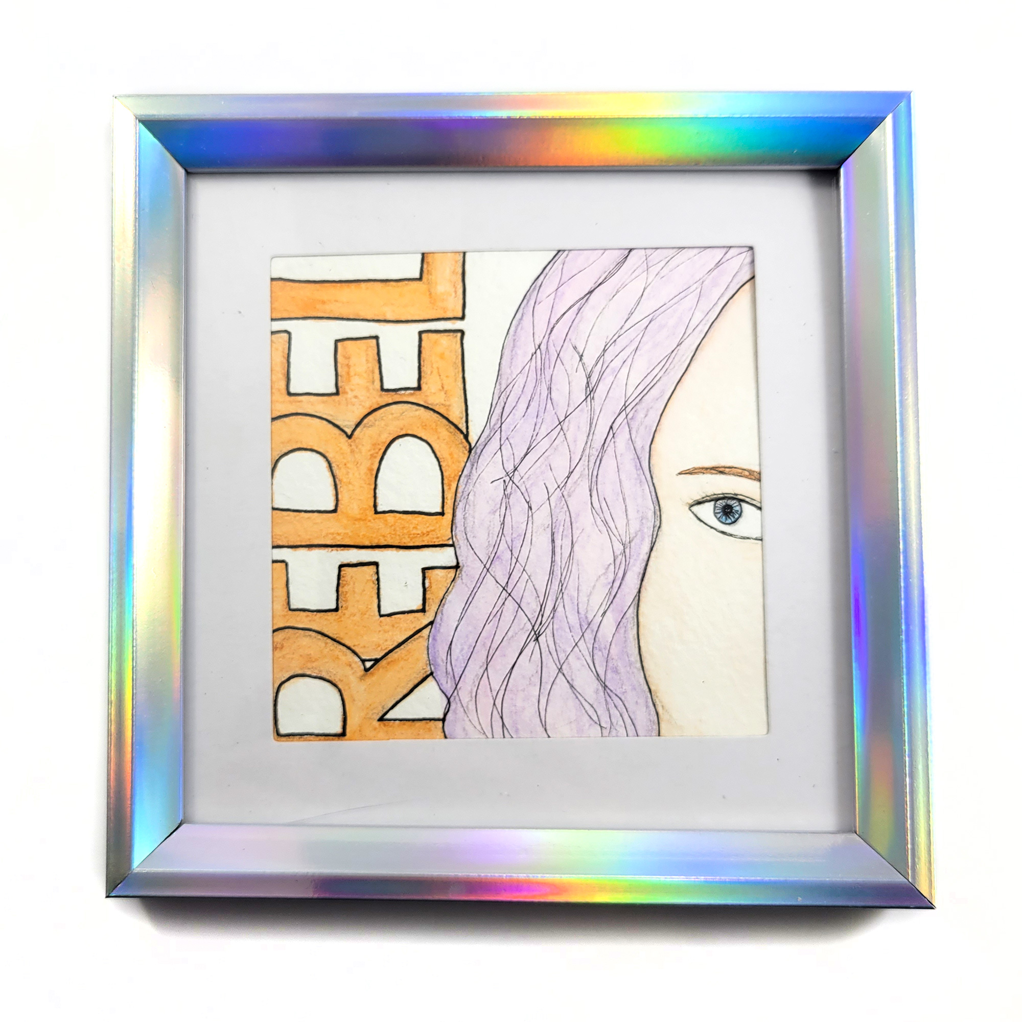 Framed Vice Admiral Holdo Rebel Mini Watercolor by Wilde Designs