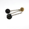 Brown and Black Button Bobby Pin Set #2
