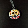 Vibrant Swirls Day of the Dead Necklace by Wilde Designs