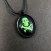 Glow in the Dark Skull and Crossbones Cameo Necklace by Wilde Designs