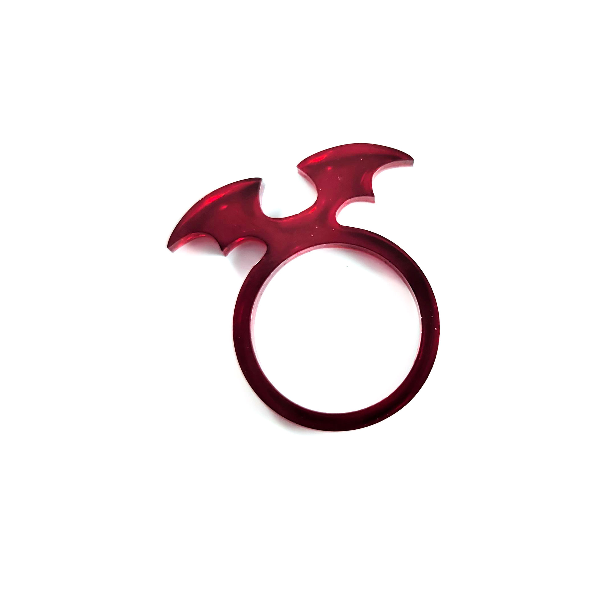 Blood Red Bat Wing Ring by Wilde Designs