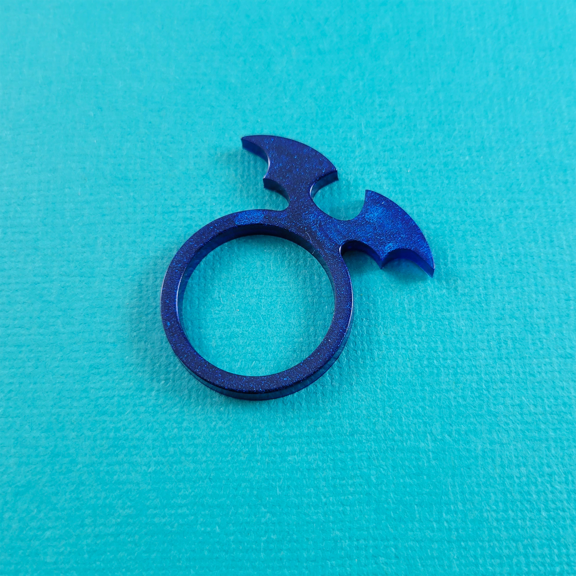 Blue Bat Wing Ring by Wilde Designs