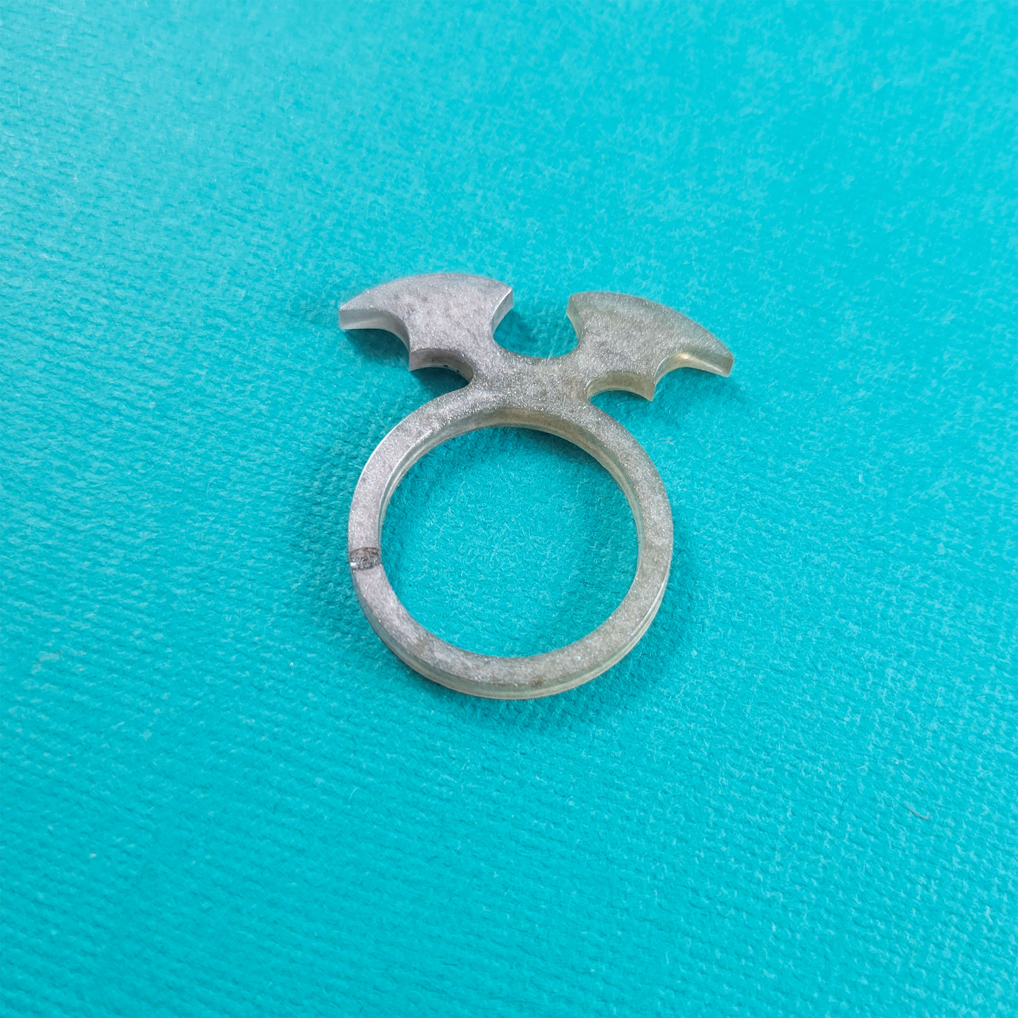 Gray Bat Wing Ring by Wilde Designs
