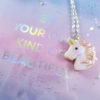 Pastel Goth Unicorn Resin Necklace by Wilde Designs