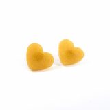 Glittery Gold Show Some Love Heart Earrings by Wilde Designs