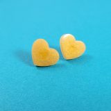 Glittery Gold Show Some Love Heart Earrings by Wilde Designs