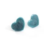 Pearly Teal Show Some Love Heart Earrings by Wilde Designs