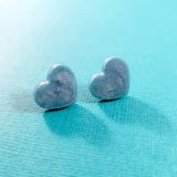 Pearly Teal Show Some Love Heart Earrings by Wilde Designs
