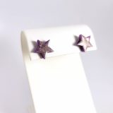 Color Shifting Purple Star Earrings by Wilde Designs