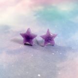 Pearly Purple Star Earrings by Wilde Designs