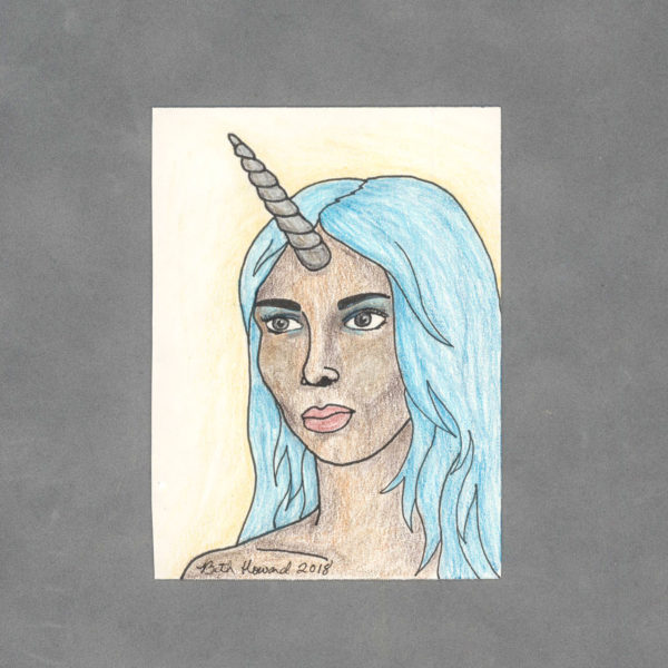 Unicorn Girl Art Card by Wilde Designs